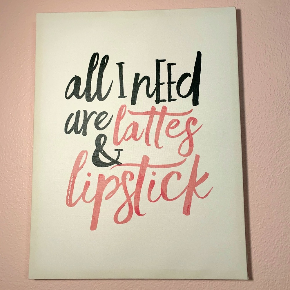 All I Need Are Lattes & Lipstick Poster
